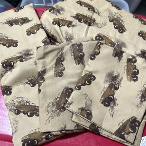 Mainstays Beige and Brown Vintage Truck Print Sheet Set